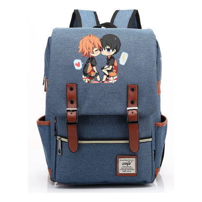 Volleyball Youth Printed Student School Bag Casual Belt Buckle Classic Backpack
