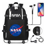 Nasa Fashion Printed Usb Student Backpack For Leisure Travel Backpack