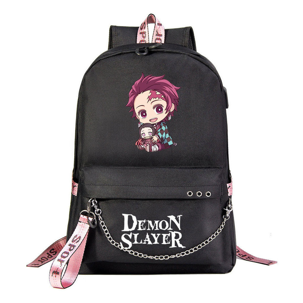 Cartoon Ribbon Youth Student School Bag Men's And Women's Leisure Travel Backpack