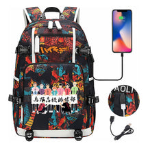Volleyball Youth Usb Large Capacity Youth Student School Bag Men's And Women's Leisure Travel Backpack