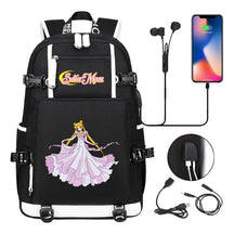 Beautiful Girl Warrior Usb Youth Student School Bag Travel Backpack