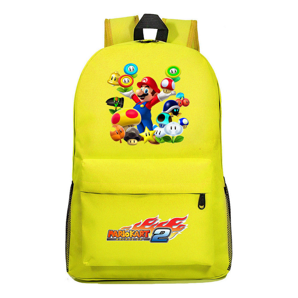 Super Mario Starry Sky Youth Student Backpack For Men And Women's Leisure Travel Backpack