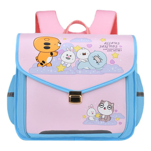 Children's Backpack Cartoon Backpack Horizontal Version Elementary School Backpack Spine Protection