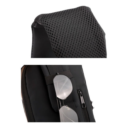 Usb Chest Bag Password Lock Men's Shoulder Bag Casual Sports Waist Bag Small Bag Multifunctional Crossbody Bag