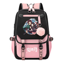 Cartoon Fashion Usb Student Backpack With Casual Woven Strap Flip Back Backpack
