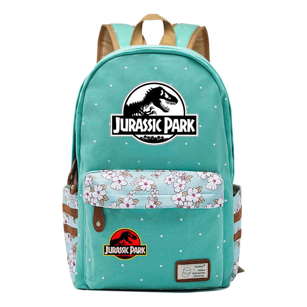 Jurassic Park Dinosaur Printed Student Backpack Leisure Backpack