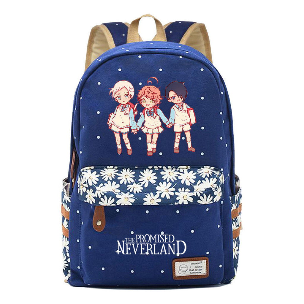 Promised Dream Island Printed Student Backpack, Floral Casual Backpack