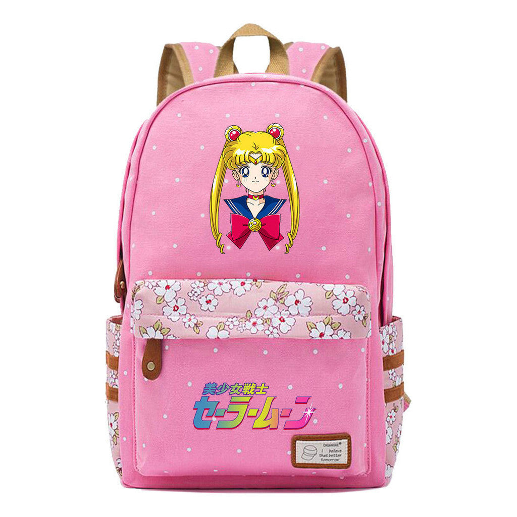 Beautiful Girl Warrior Student Backpack, Floral Casual Backpack