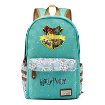 School Of Witchcraft And Wizardry Student Backpack With Floral Canvas Backpack