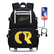 Sports Star Cristiano Ronaldo Usb Youth Student School Bag Men's And Women's Backpack Leisure Travel Bag