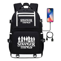 Strange Story Printed Usb Youth Student Backpack For Men And Women's Leisure Travel Backpack