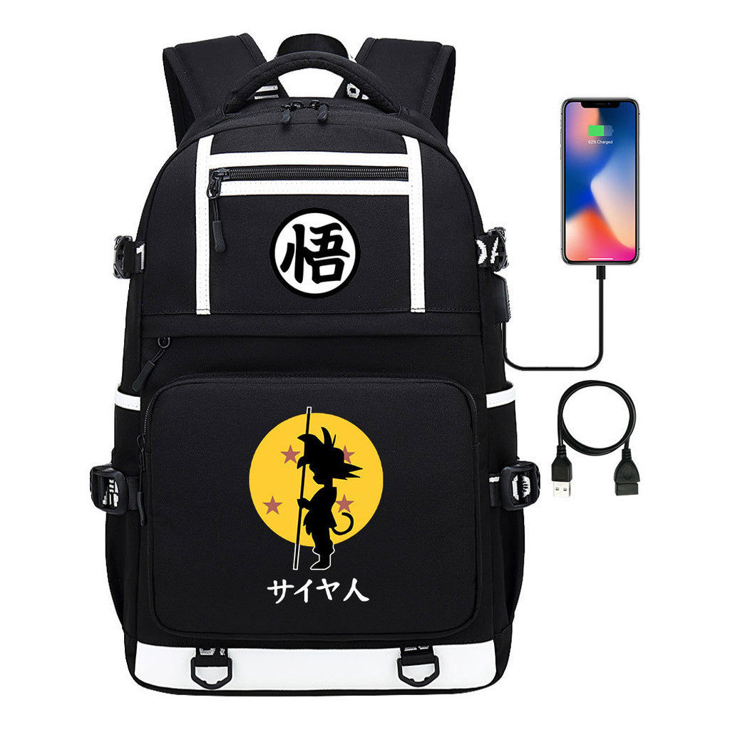 Seven Dragon Ball Usb Youth Student School Bag Men's And Women's Backpack Leisure Travel Bag