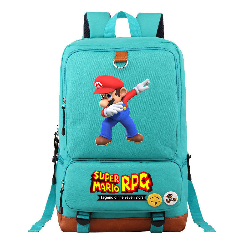 Super Mario Print Youth Student Backpack, Travel Bag, Men's And Women's Backpack