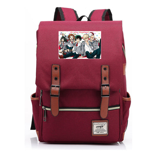 Printed Youth Backpack For Men And Women With Casual Belt Buckle Classic Backpack