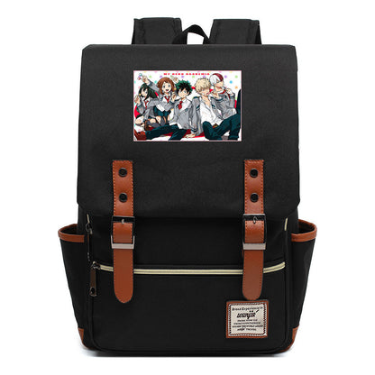Printed Youth Backpack For Men And Women With Casual Belt Buckle Classic Backpack