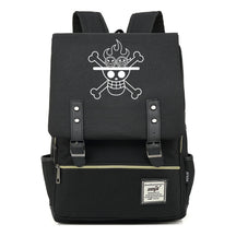 Anime One Piece King Luffy Printed Youth Student School Bag Men's And Women's Casual Belt Buckle Classic Backpack