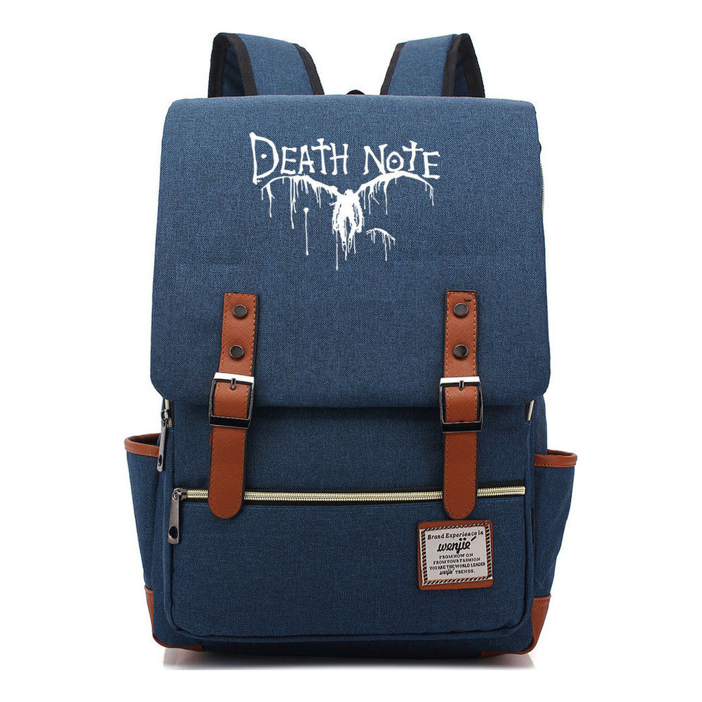 Manga Death Note Youth Student School Bag Men's And Women's Leisure Belt Buckle Backpack