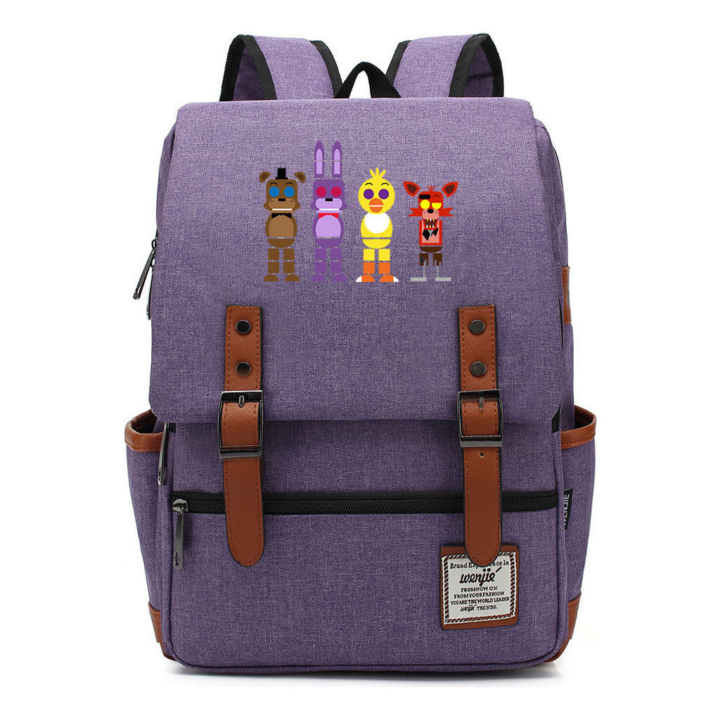 Toy Bear Game Printed Youth Student School Bag Casual Classic Backpack