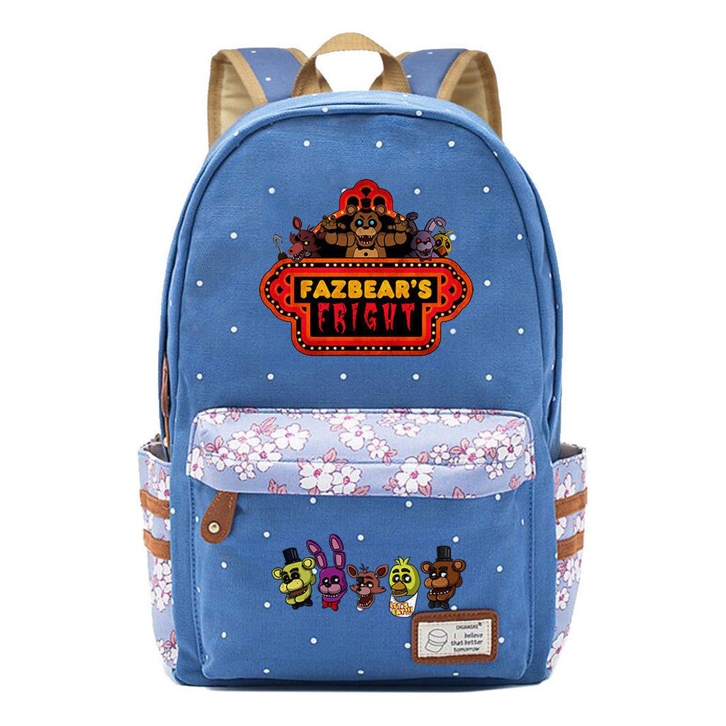 Toy Bear Game Fashion Printed Teenage Girls Student School Bag Men's And Women's Casual Canvas Backpack