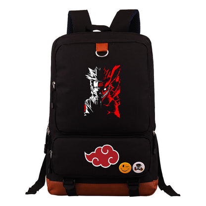 Cartoon Day Marvel Naruto Uchibo Youth Student School Bag Large Capacity Travel Bag Men's And Women's Backpack