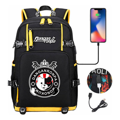 Bullet Theory Breaks Usb Large Capacity Youth Student Backpack Men's And Women's Leisure Travel Backpack
