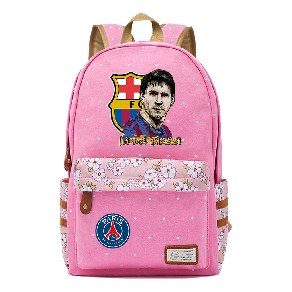 Sports Football Star Printed Youth Student Backpack For Men And Women's Leisure Backpack