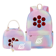 Naruto Student Girl Backpack Lunch Bag Three Piece Set Backpack Set