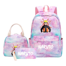 Naruto Student Girl Backpack Lunch Bag Three Piece Set Backpack Set