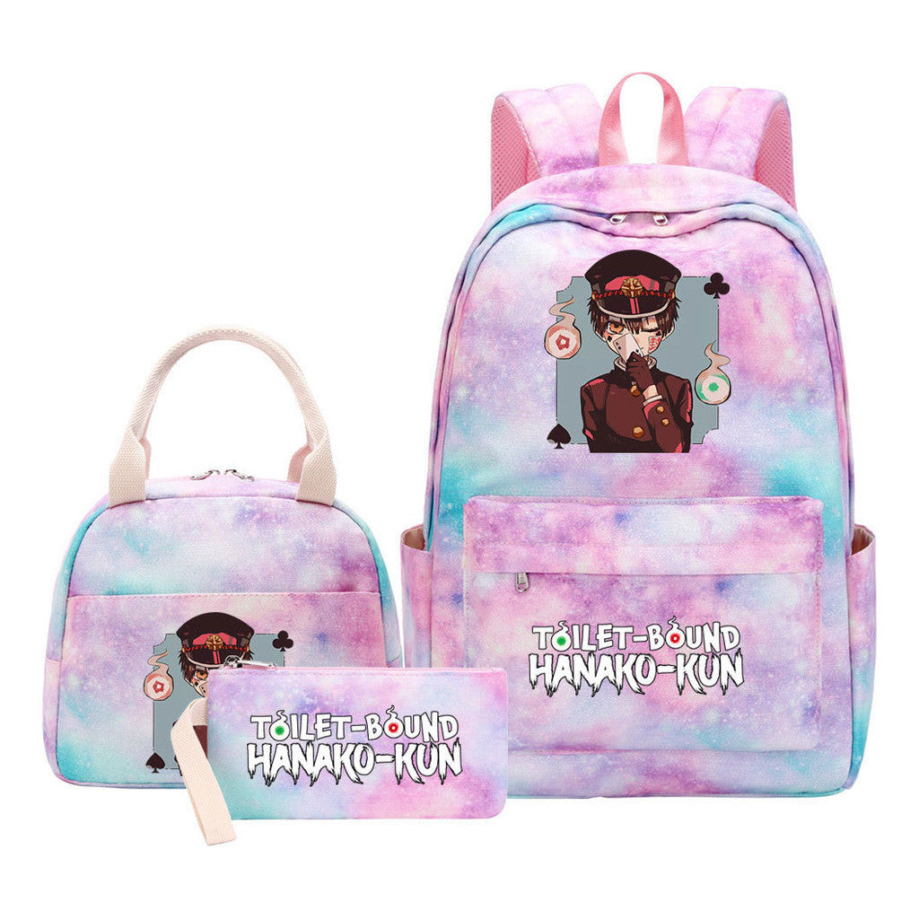 Teenage Student Girl Backpack Lunch Bag Three Piece Set Backpack Set