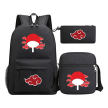 Anime Naruto Starry Sky Youth School Bag Three Piece Set For Boys And Girls Backpack Set