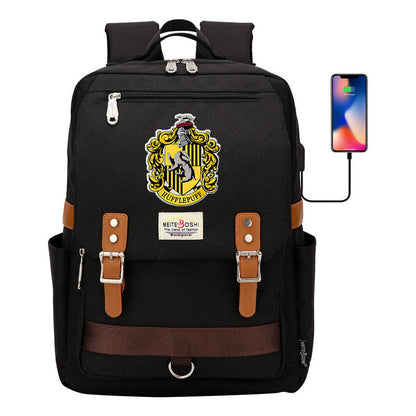 Usb Magnetic Buckle Student Backpack For Men And Women, Youth Leisure Backpack