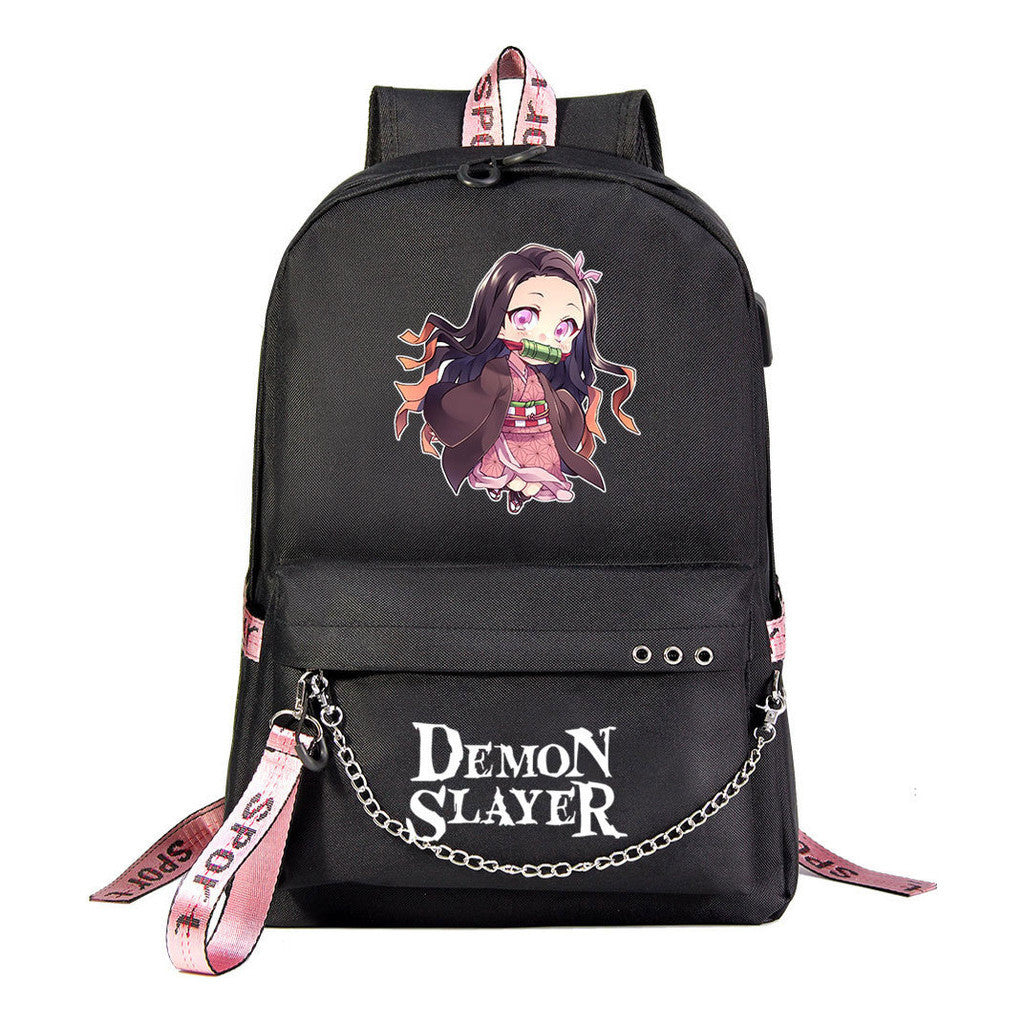 Cartoon Ribbon Youth Student School Bag Men's And Women's Leisure Travel Backpack