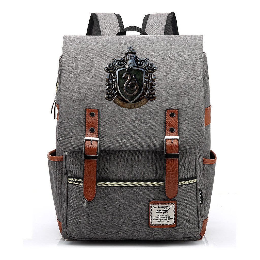 School Of Witchcraft And Wizardry Printed Youth Backpack Men And Women, Casual Belt Buckle, Classic Backpack