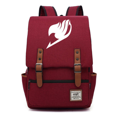 Printed Teenage Student Backpack For Men And Women With Casual Belt Buckle Classic Backpack