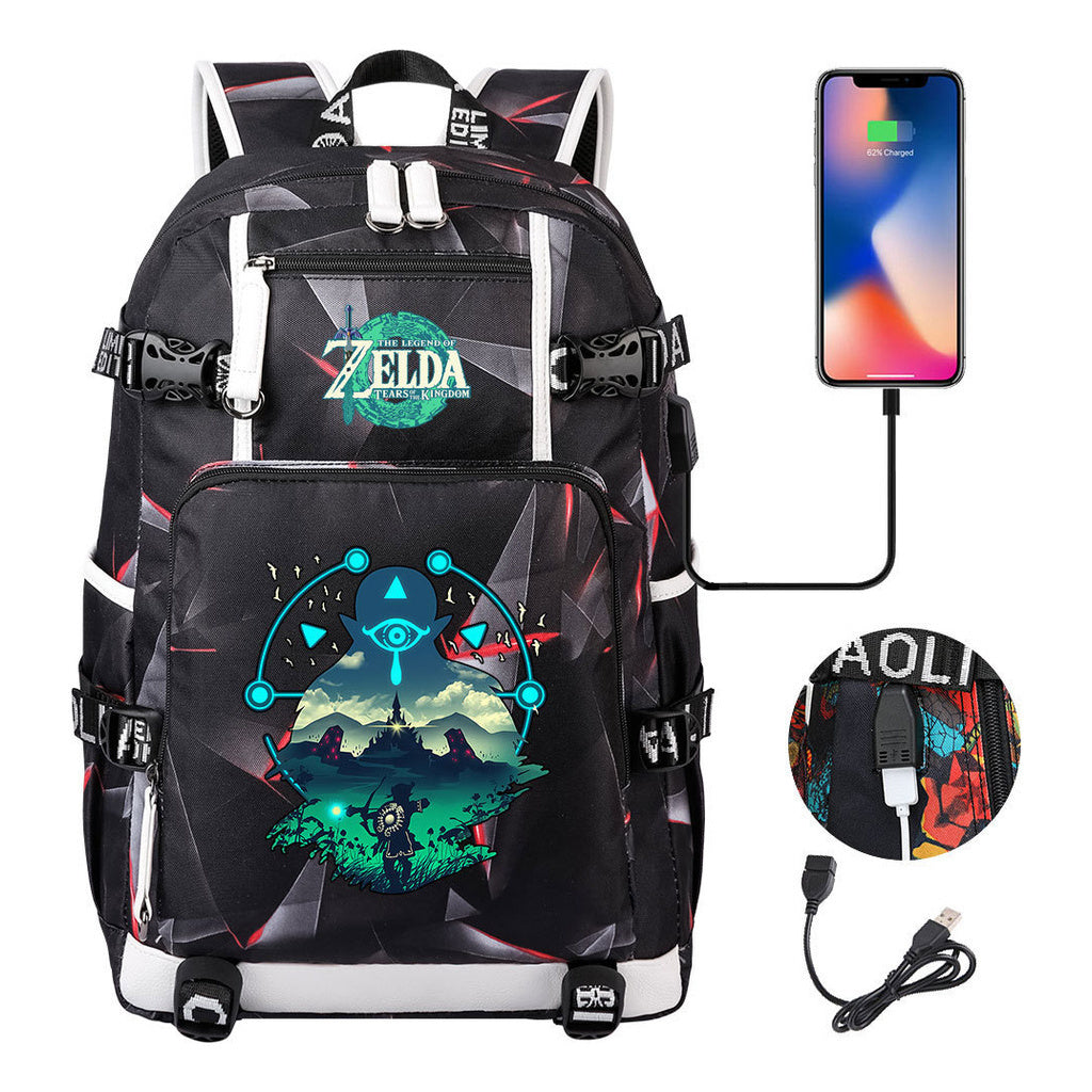 Printed Youth Student School Bag Large Capacity Leisure Travel Backpack