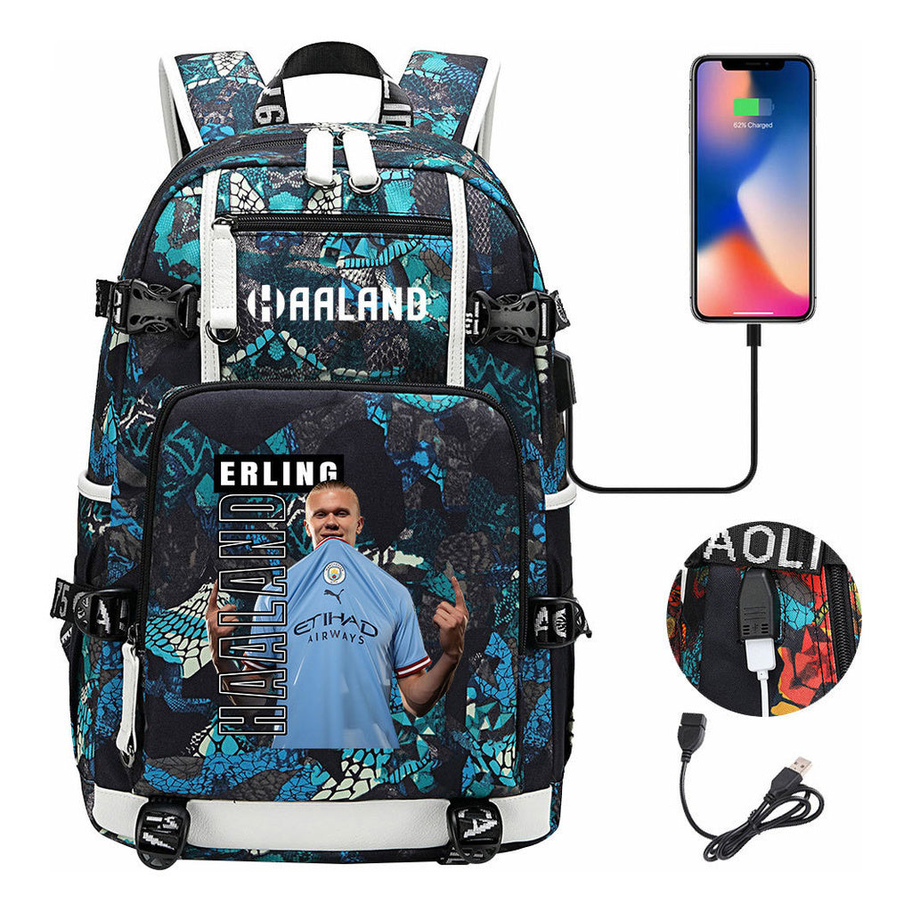 Basketball Star Harland Printed Youth Student Backpack With Large Capacity Leisure Travel Backpack