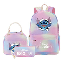 Interstellar Baby Stitch Youth Student Girls School Bag Lunch Bag Three Piece Set Backpack Set