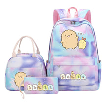 Game Corner Biology Youth Student Girls School Bag Lunch Bag Three Piece Set Backpack Set