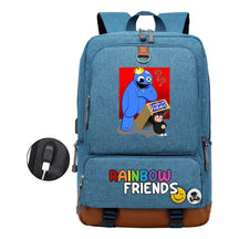Rainbow Friend Usb Youth School Bag Leisure Travel Backpack