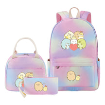 Corner Biology Student School Bag Lunch Bag Three Piece Set Backpack Set