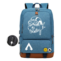 Apex Hero Print Usb Student Backpack For Leisure Travel Backpack