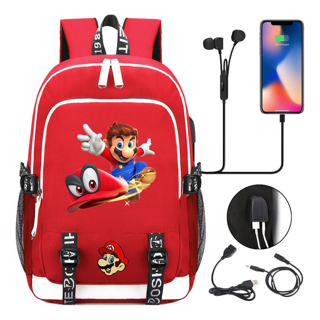 Usb Youth Student Backpack For Men And Women's Leisure Sports Backpack