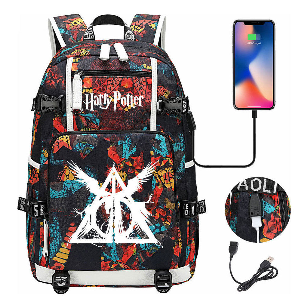 Magic School Usb Youth Student Backpack For Men And Women Leisure Travel Backpack