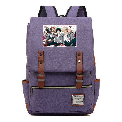 Printed Youth Backpack For Men And Women With Casual Belt Buckle Classic Backpack