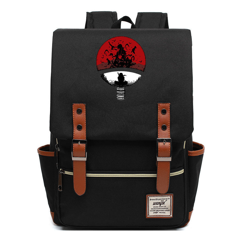 Naruto Printed Schoolbag Leisure Belt Buckle Classic Backpack Young Students