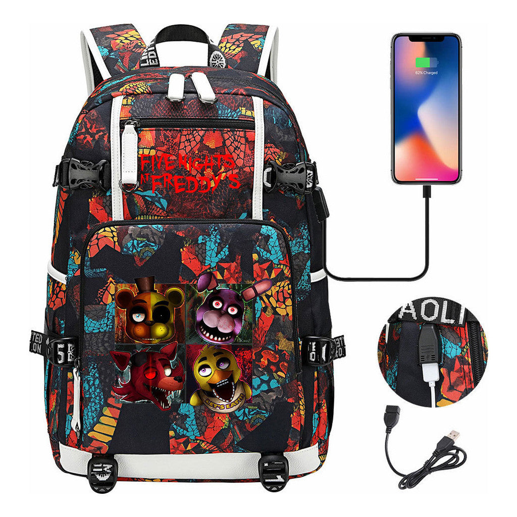 Toy Bear Game Peripheral Usb Youth Student School Bag Leisure Large Capacity Travel Backpack