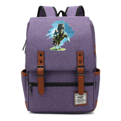 Game Zelda Printed Youth Student Backpack For Men And Women, Casual Belt Buckle, Classic Backpack