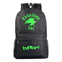 Green Night Light Fashion Volleyball Youth Flying Heart Print Youth Student School Bag Men's And Women's Leisure Backpack