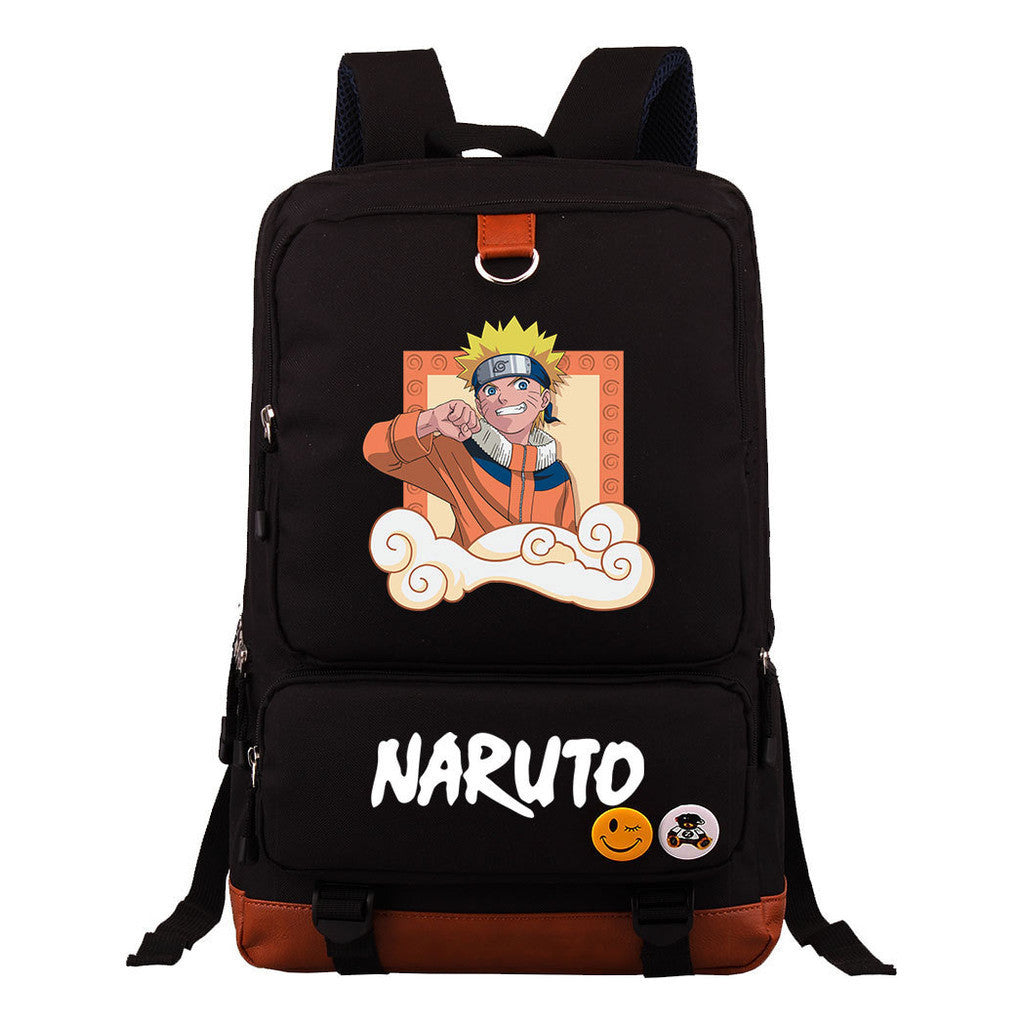 Cartoon Naruto Uchibo Youth Student School Bag Large Capacity Travel Bag Men's And Women's Backpack