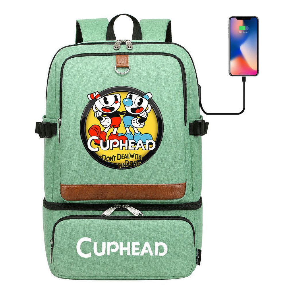 Printed Usb Youth Student School Bag Outdoor Picnic Insulation Bag Backpack